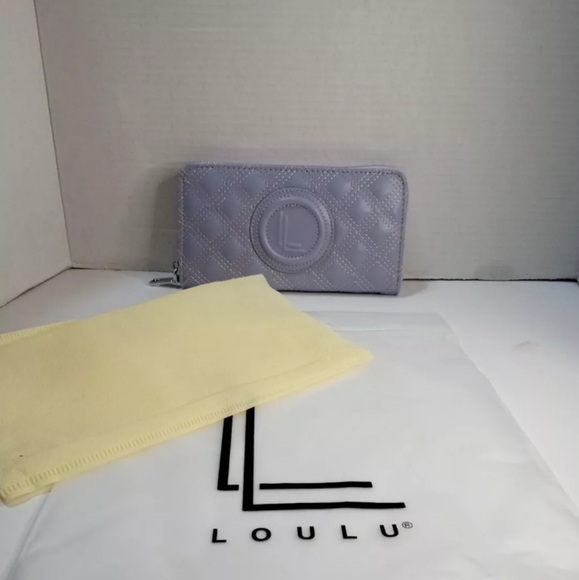 Loulu Wallet NEW Beautiful Design Light Purple quilted vegan leather - Picture 1 of 6
